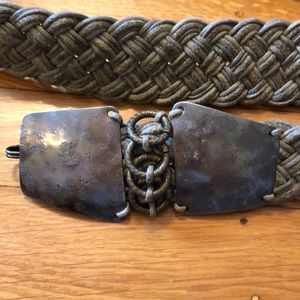 Baer SF Vintage Woven Belt with Mixed Metal Buckle